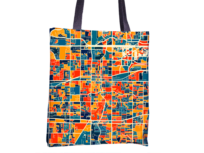 Arlington Map Tote Bag - Texas Map Tote Bag 15x15