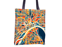 Load image into Gallery viewer, St Paul Map Tote Bag - Minnesota Map Tote Bag 15x15
