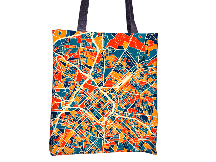Charlotte Map Tote Bag - North Carolina Map Tote Bag 15x15
