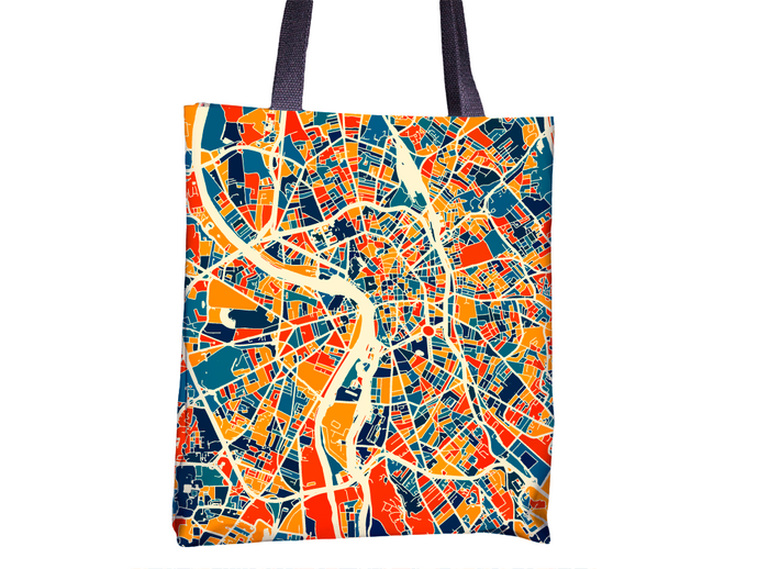 Toulouse Map Tote Bag - France Map Tote Bag 15x15