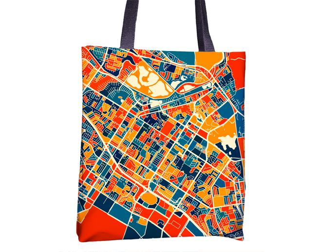 Fremont Map Tote Bag - California Map Tote Bag 15x15