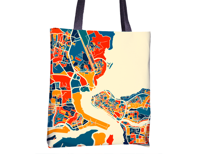 Lagos Map Tote Bag - Nigeria Map Tote Bag 15x15