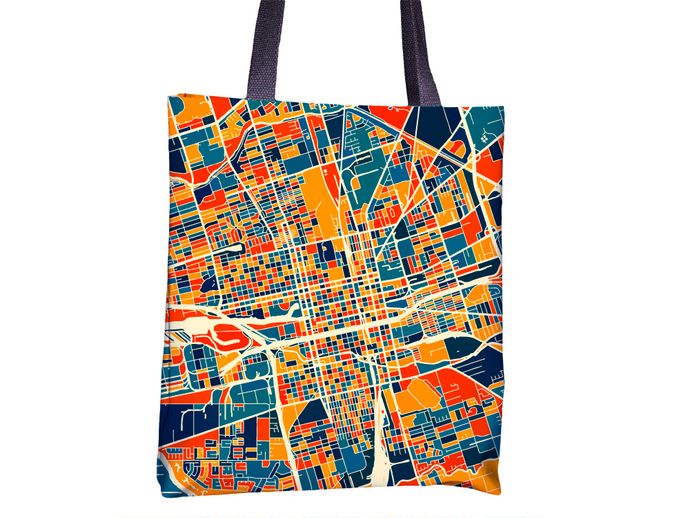 Stockton Map Tote Bag - California Map Tote Bag 15x15