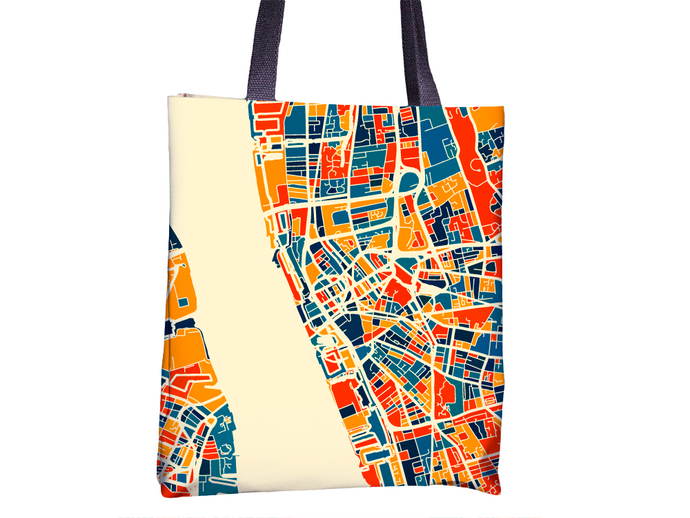 Liverpool Map Tote Bag - England Map Tote Bag 15x15