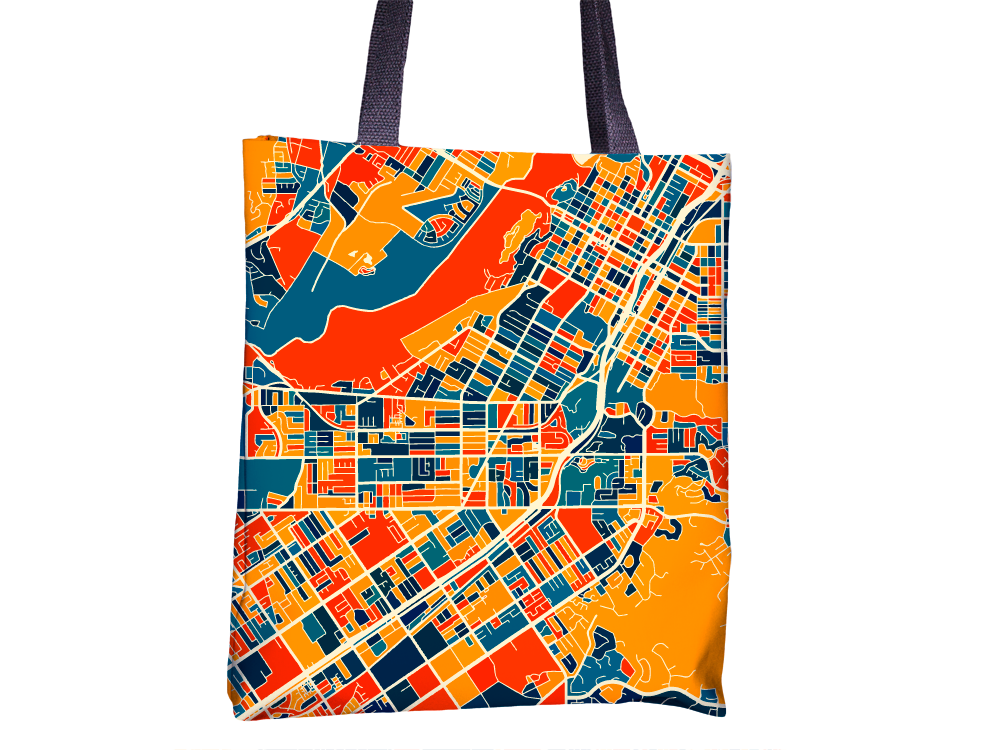 Riverside Map Tote Bag - California Map Tote Bag 15x15