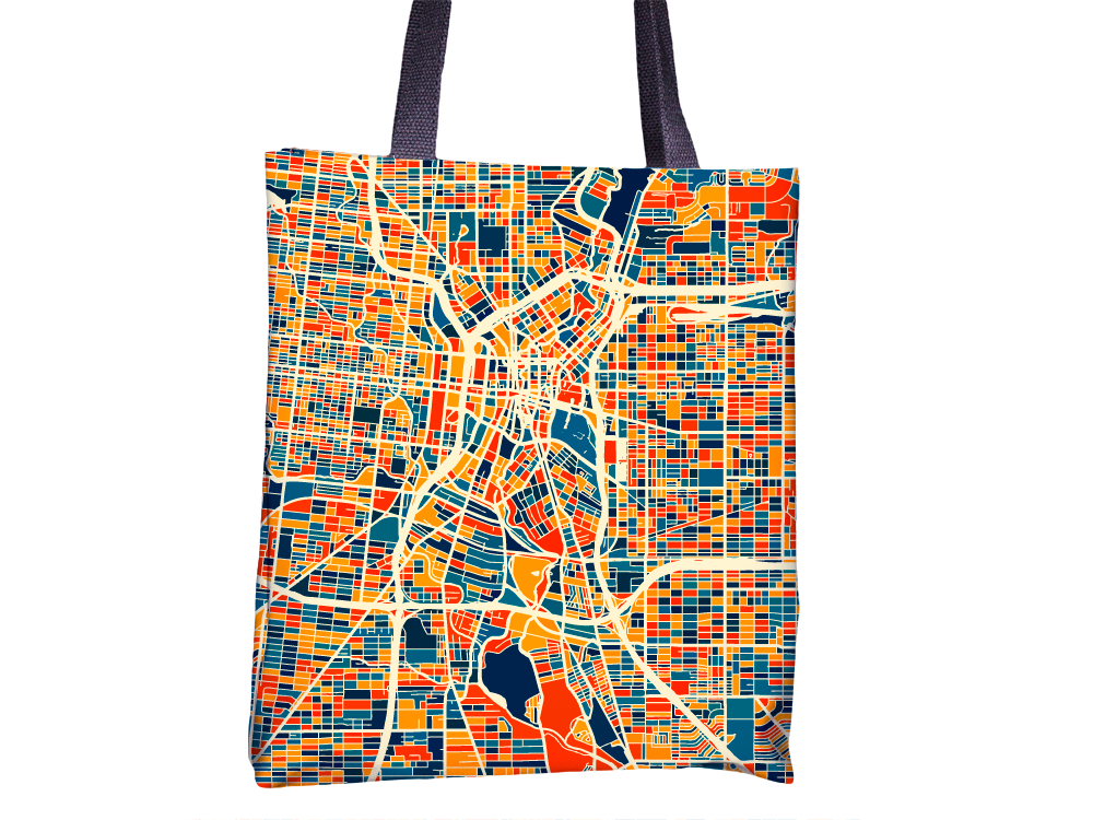 San Antonio Map Tote Bag - Colorado Map Tote Bag 15x15