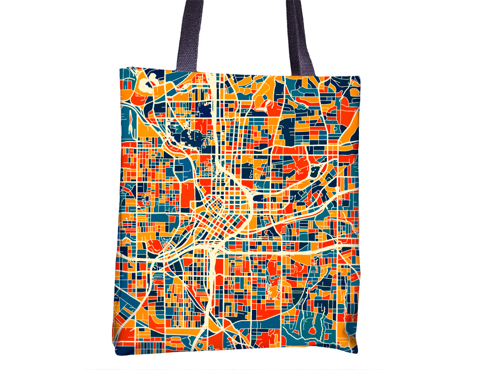 Atlanta Map Tote Bag - Georgia Map Tote Bag 15x15