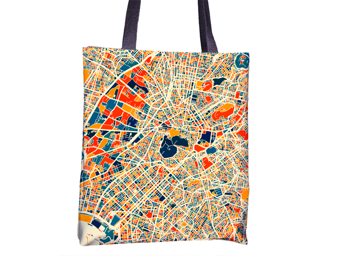 Athens Map Tote Bag - Greece Map Tote Bag 15x15