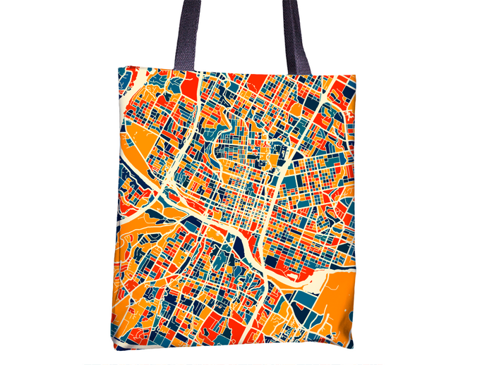 Austin Map Tote Bag - Texas Map Tote Bag 15x15