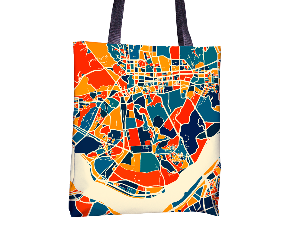 Seoul Map Tote Bag - South Korea Map Tote Bag 15x15