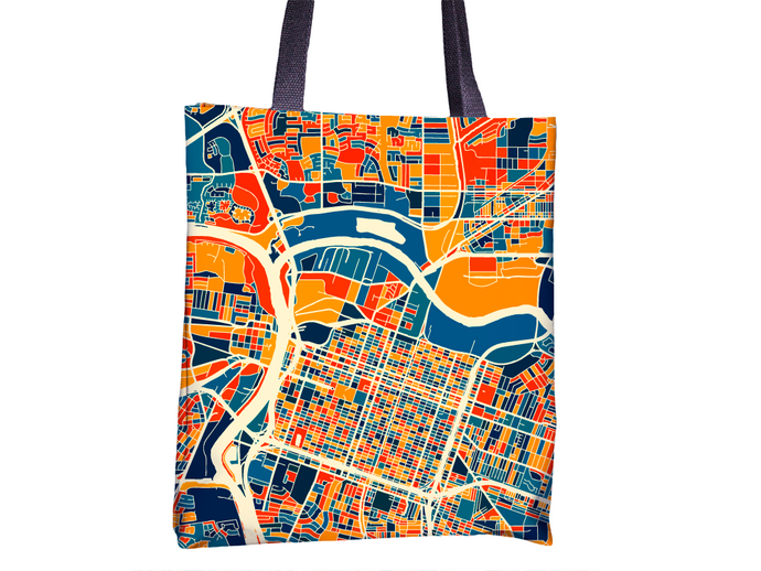 Sacramento Map Tote Bag - Ca Map Tote Bag 15x15