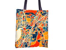 Load image into Gallery viewer, Mumbai Map Tote Bag - Bombay Map Tote Bag 15x15
