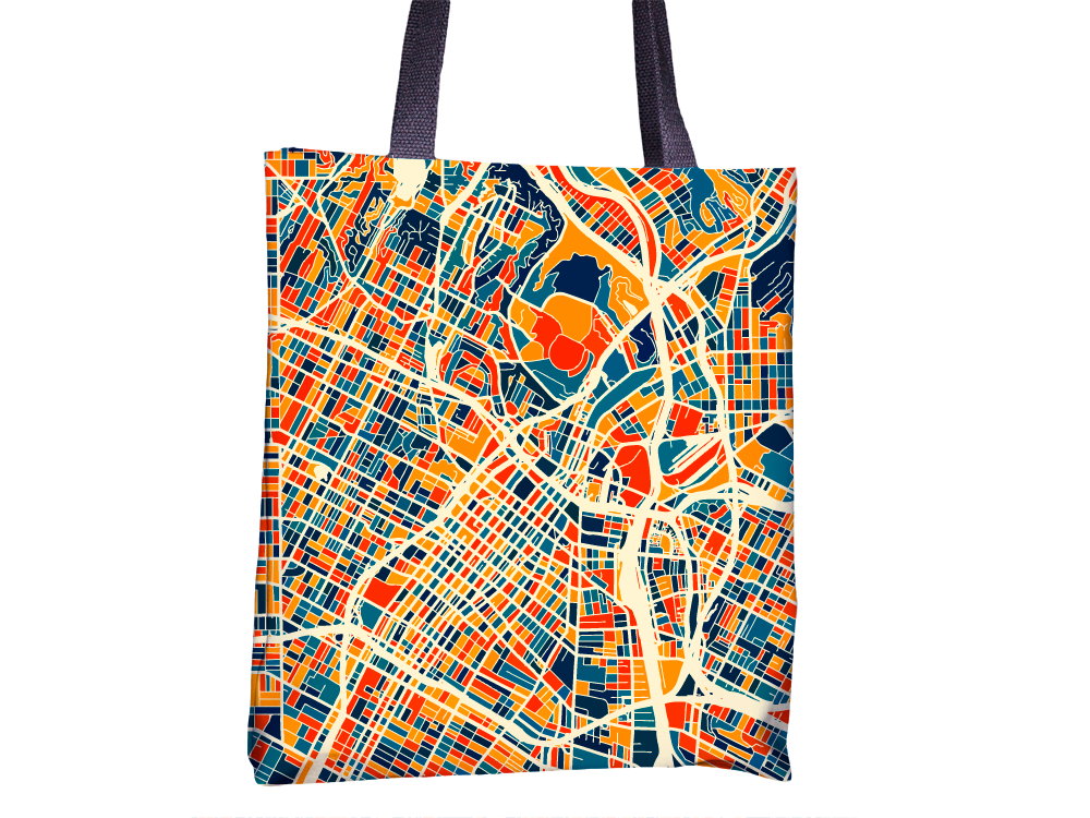 Los Angeles Map Tote Bag - La Map Tote Bag 15x15