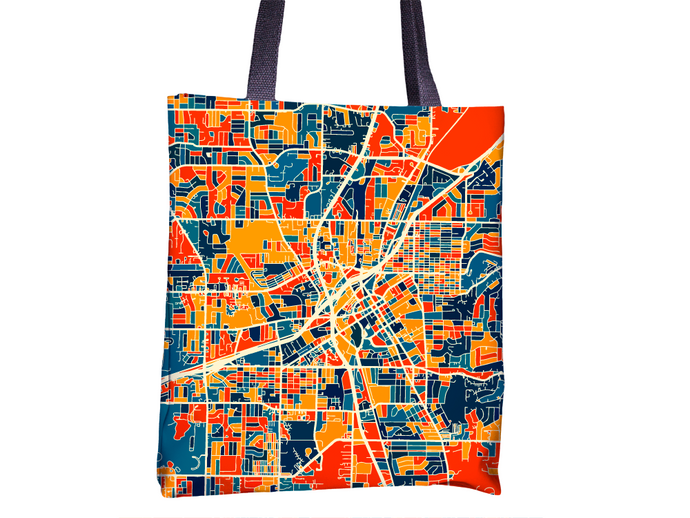 Huntsville Map Tote Bag - Alabama Map Tote Bag 15x15