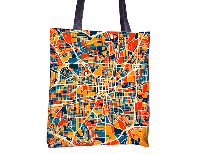 Greensboro Map Tote Bag - North Carolina Map Tote Bag 15x15