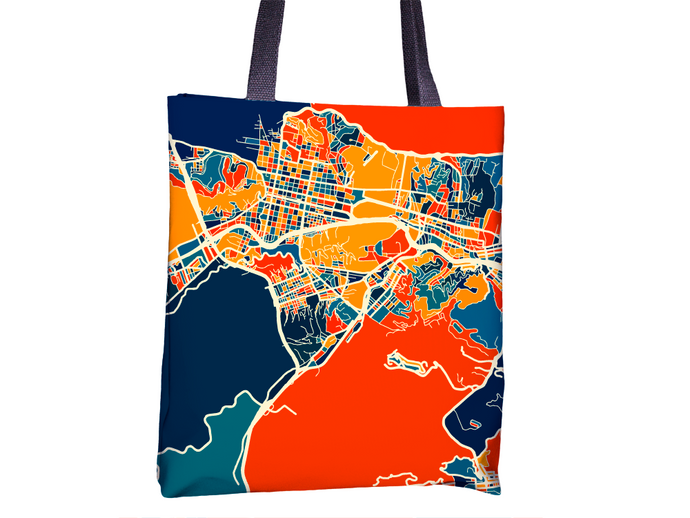 Caracas Map Tote Bag - Venezuela Map Tote Bag 15x15