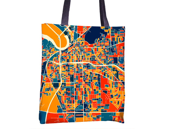 Montgomery Map Tote Bag - Alabama Map Tote Bag 15x15