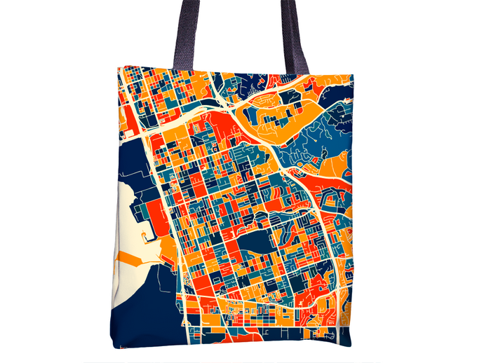 Chula Vista Map Tote Bag - California Map Tote Bag 15x15