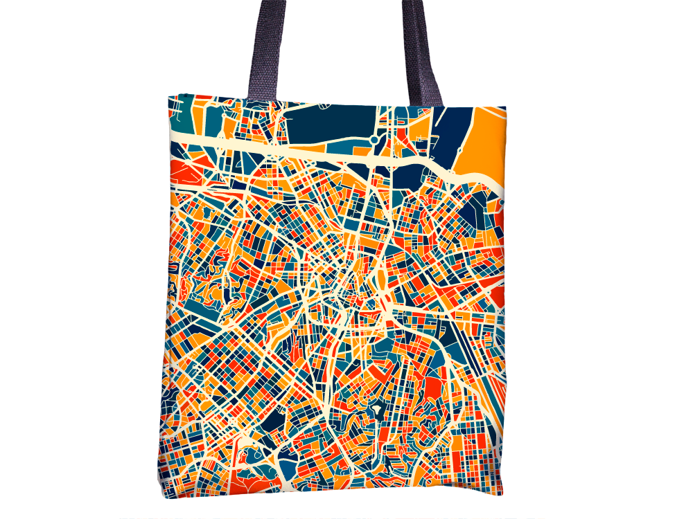 Sao Paulo Map Tote Bag - Brazil Map Tote Bag 15x15