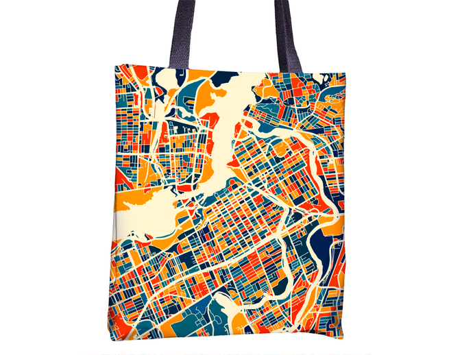 Ottawa Map Tote Bag - Ontario Map Tote Bag 15x15