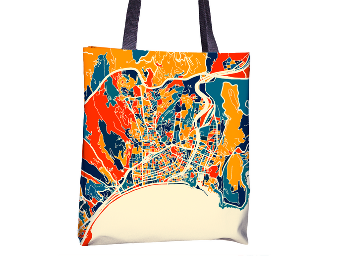 Nice Map Tote Bag - France Map Tote Bag 15x15