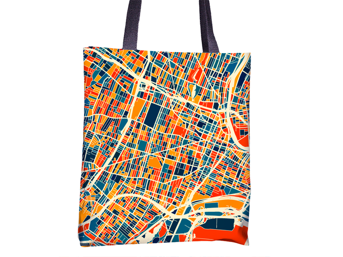 Newark Map Tote Bag - New Jersey Map Tote Bag 15x15