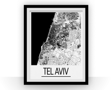 Charger l&#39;image dans la galerie, Tel Aviv Map Poster - israel Map Print - Art Deco Series
