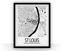 Charger l&#39;image dans la galerie, St Louis Map Poster - usa Map Print - Art Deco Series
