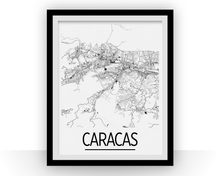 Load image into Gallery viewer, Caracas Map Poster - venezuela Map Print - Art Deco Series
