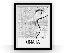 Charger l&#39;image dans la galerie, Omaha Map Poster - usa Map Print - Art Deco Series
