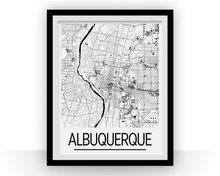 Charger l&#39;image dans la galerie, Albuquerque Map Poster - usa Map Print - Art Deco Series
