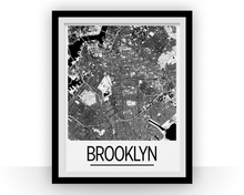 Load image into Gallery viewer, Brooklyn Map Poster - New York Map Print - Art Deco Series
