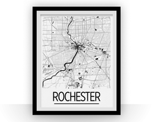 Charger l&#39;image dans la galerie, Rochester Map Poster - usa Map Print - Art Deco Series
