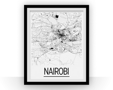 Charger l&#39;image dans la galerie, Nairobi Map Poster - kenya Map Print - Art Deco Series
