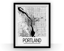 Charger l&#39;image dans la galerie, Portland Map Poster - usa Map Print - Art Deco Series
