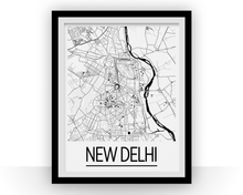 Charger l&#39;image dans la galerie, New Delhi Map Poster - india Map Print - Art Deco Series
