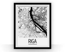 Charger l&#39;image dans la galerie, Riga Map Poster - latvia Map Print - Art Deco Series
