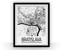 Load image into Gallery viewer, Bratislava Map Poster - Slovakia Map Print - Art Deco Series
