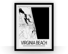 Charger l&#39;image dans la galerie, Virginia Beach Map Poster - usa Map Print - Art Deco Series
