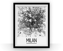 Charger l&#39;image dans la galerie, Milan Map Poster - italy Map Print - Art Deco Series
