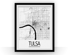 Charger l&#39;image dans la galerie, Tulsa Map Poster - usa Map Print - Art Deco Series
