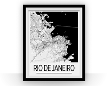 Charger l&#39;image dans la galerie, Rio de Janeiro Map Poster - brazil Map Print - Art Deco Series
