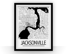 Load image into Gallery viewer, Jacksonville Map Poster - usa Map Print - Art Deco Series
