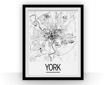 Charger l&#39;image dans la galerie, York Map Poster - uk Map Print - Art Deco Series
