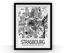 Charger l&#39;image dans la galerie, Strasbourg Map Poster - france Map Print - Art Deco Series
