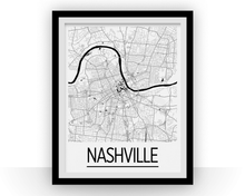 Charger l&#39;image dans la galerie, Nashville Map Poster - usa Map Print - Art Deco Series
