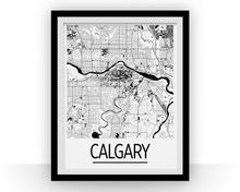 Load image into Gallery viewer, Calgary Map Poster - alberta Map Print - Art Deco Series
