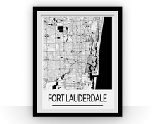 Load image into Gallery viewer, Fort Lauderdale Map Poster - usa Map Print - Art Deco Series
