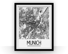 Charger l&#39;image dans la galerie, Munich Map Poster - germany Map Print - Art Deco Series
