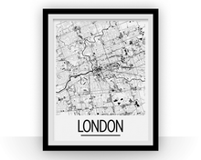 Load image into Gallery viewer, London Ontario Map Poster - Ontario Map Print - Art Deco Series
